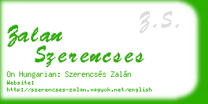 zalan szerencses business card