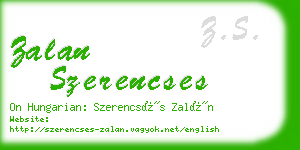 zalan szerencses business card